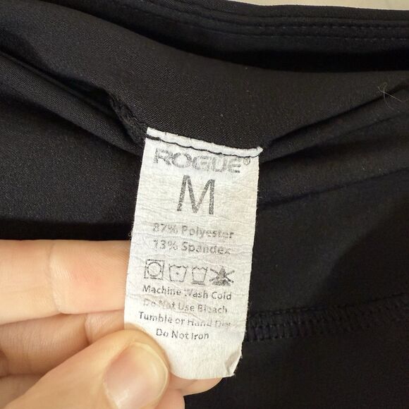 Rogue Fitness Shorts Women's Medium Solid Black Pull On Drawstring 3.5" Inseam - Picture 5 of 7